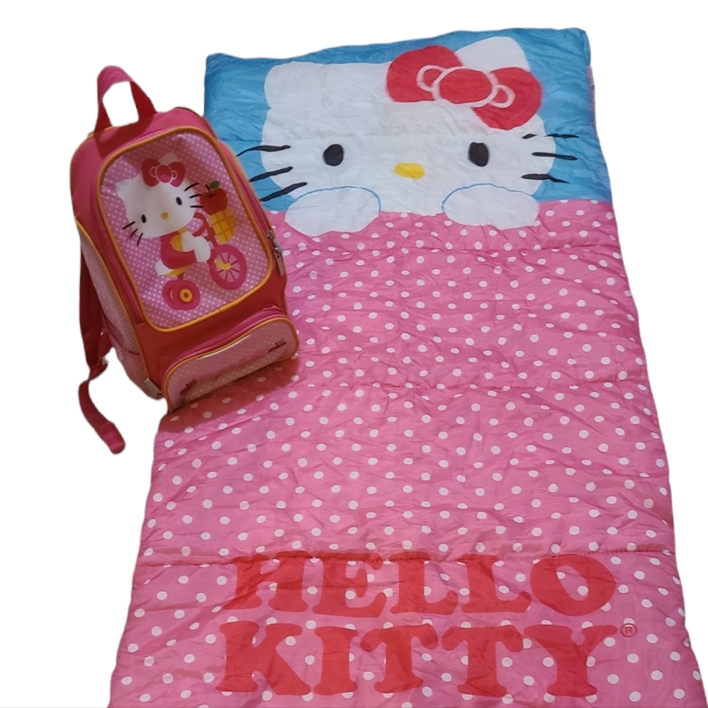 Hello Kitty Camping sleeping bag  With  Backpack Age 4 years plus